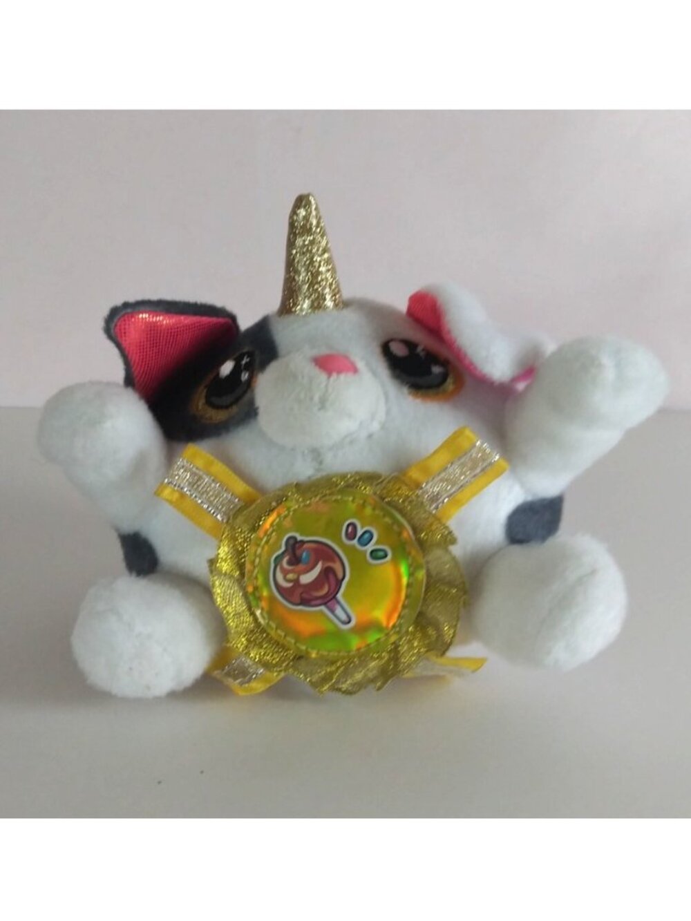 Rainbocorns Puppycorn Surprise Dotty The Bulldog Gold Ribbon 4" Plush Rare